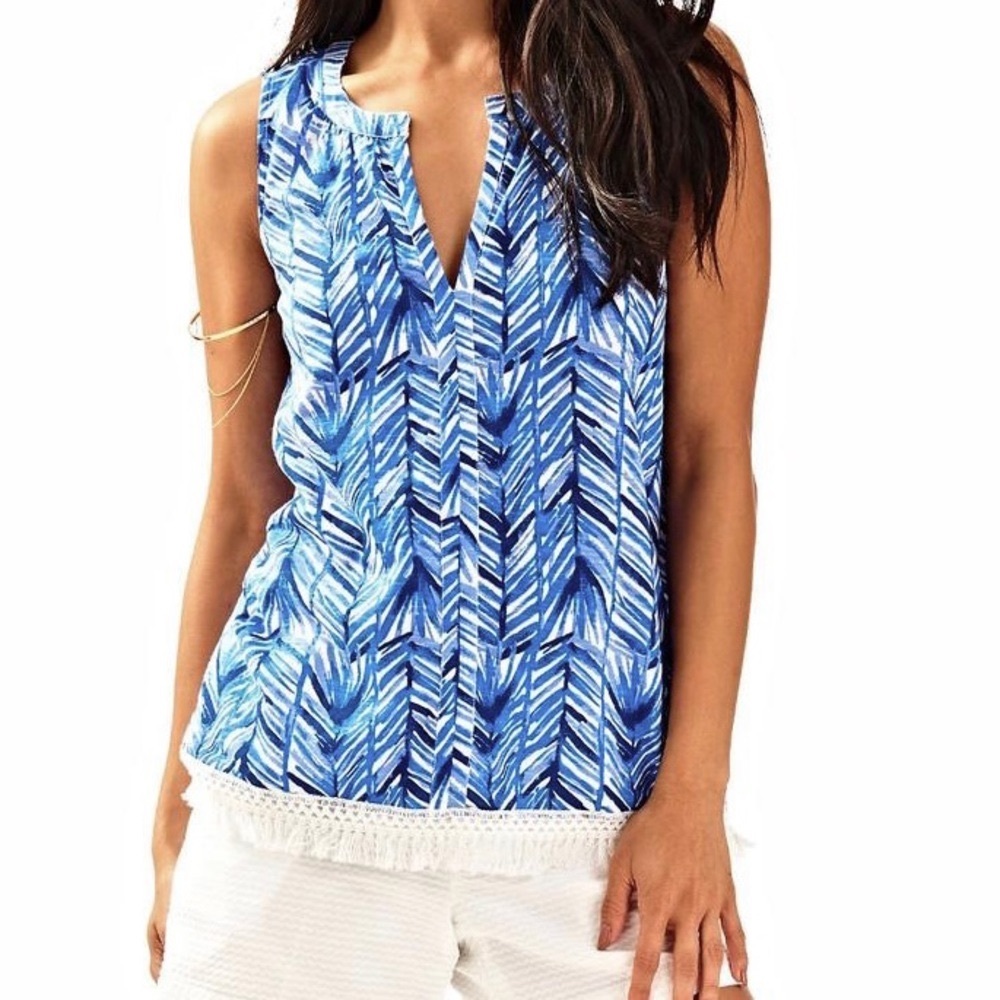 Lilly Pulitzer Kipper Top Lapis Blue